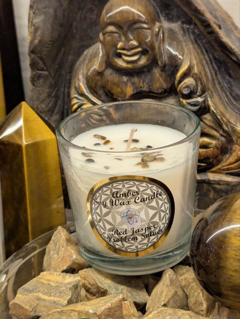 Votive Candle: Problem Solver| Tiger Eye | Amber