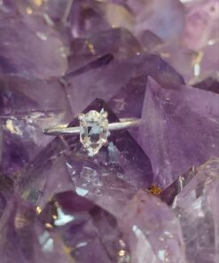 Herkimer Diamond Claw Set Ring -  s9