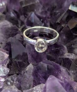 Herkimer Diamond Bezel Set Ring s6