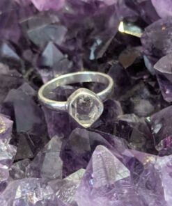 Herkimer Diamond Bezel Set Ring s6.5