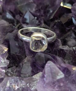 Herkimer Diamond Bezel Set Ring s8.5
