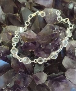 Herkimer Diamond Bezel Set Multi-Stone Bracelet