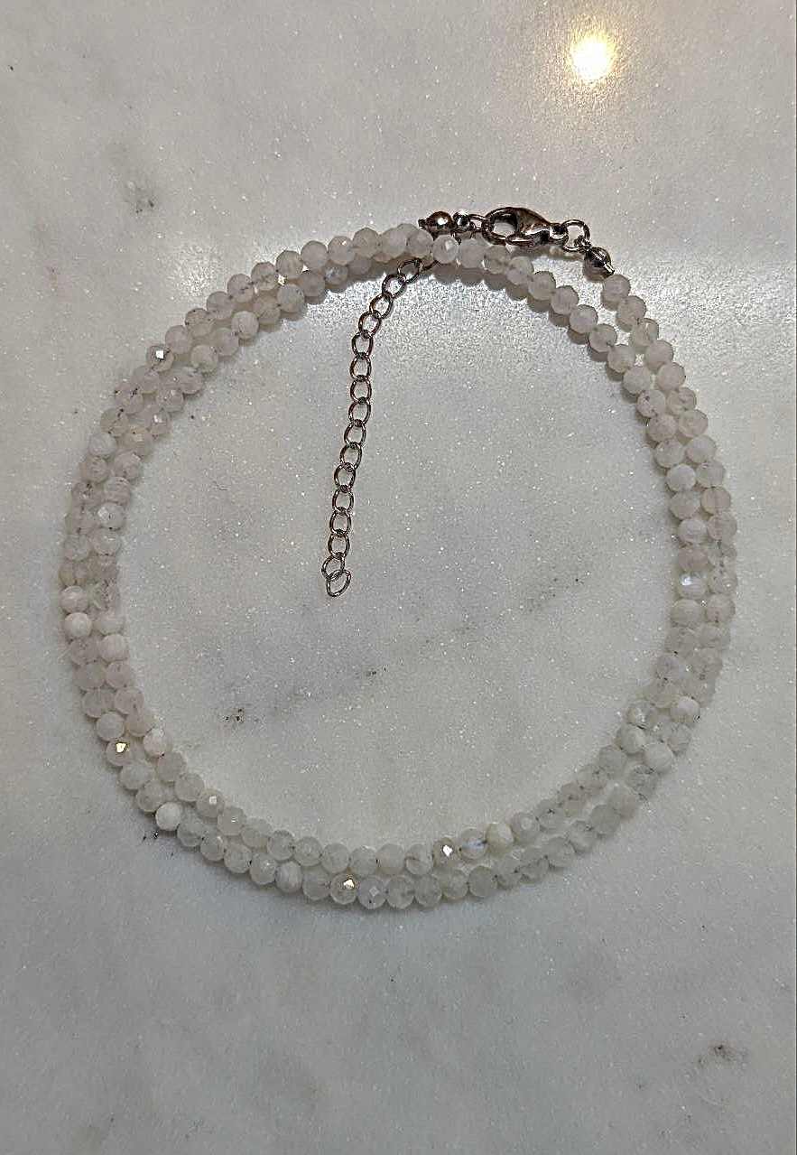 Moonstone Crystal Beaded Necklace