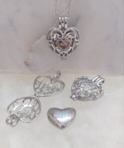 Cremation Keepsake Heart Locket - Silver