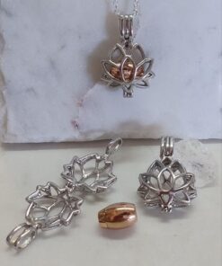 Cremation Keepsake Lotus Locket - Rose Gold