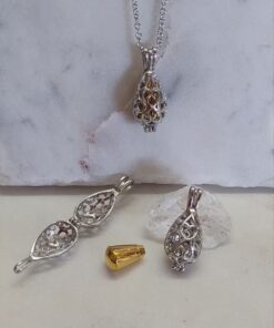 Cremation Keepsake Teardrop Locket - Gold