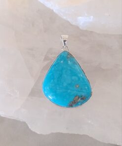 Turquoise Cabochon Irregular Teardrop Pendant