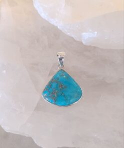 Turquoise Cabochon Rounded Teardrop Pendant
