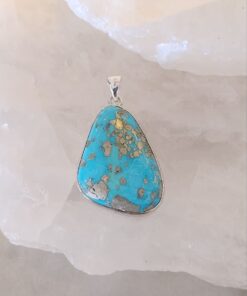 Turquoise Cabochon Irregular Teardrop Pendant