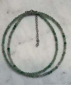 Green Aventurine Crystal Beaded Necklace