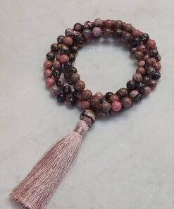 Mala Beads: Rhodonite