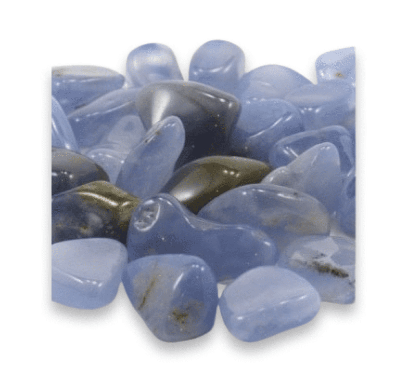 Tumbled Stone: Blue Chalcedony