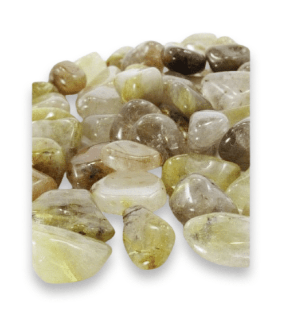 Tumbled Stone: Rutilated Quartz