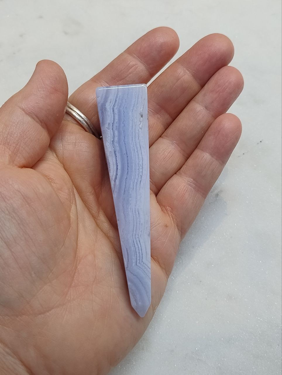 Blue Lace Agate Obelisk - Image 2