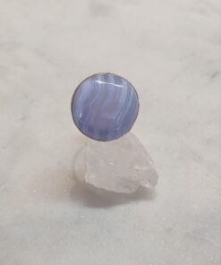 Alternative view of Blue Lace Agate Cabochon Round Ring