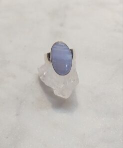 Alternative view of Blue Lace Agate Cabochon Oval Ring