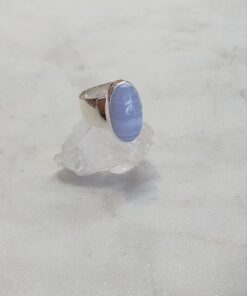 Alternative view of Blue Lace Agate Cabochon Oval Ring