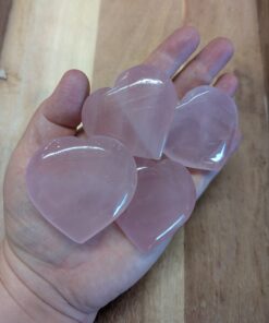 Carving: Rose Quartz Heart 35