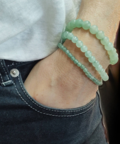 Stretch Bracelets: Green Aventurine 4mm, 6mm, & 8mm Round Beads