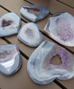Alternative view of Carving: Amethyst Druzy Cluster Heart 165