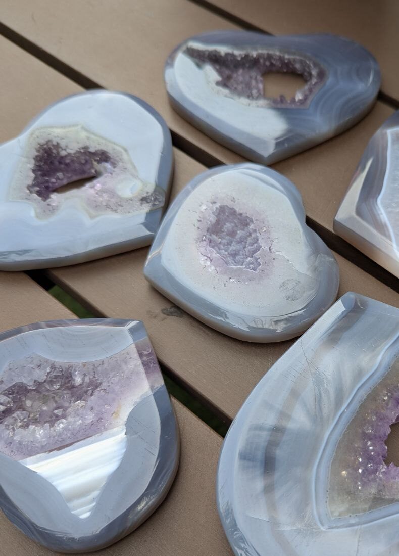 Carving: Amethyst Druzy Cluster Heart 165