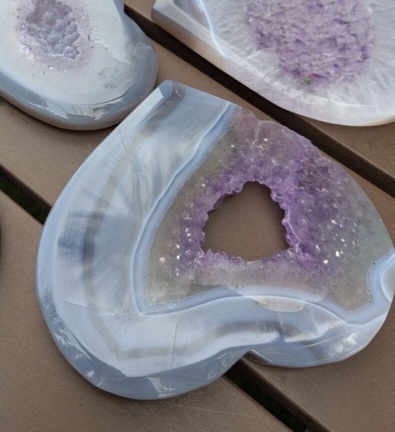 Carving: Amethyst Druzy Cluster Heart 185