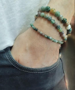 Stretch Bracelets: Bloodstone 4mm, 6mm, & 8mm Round Beads