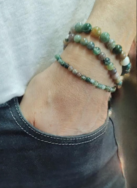 Stretch Bracelets: Bloodstone 4mm, 6mm, & 8mm Round Beads