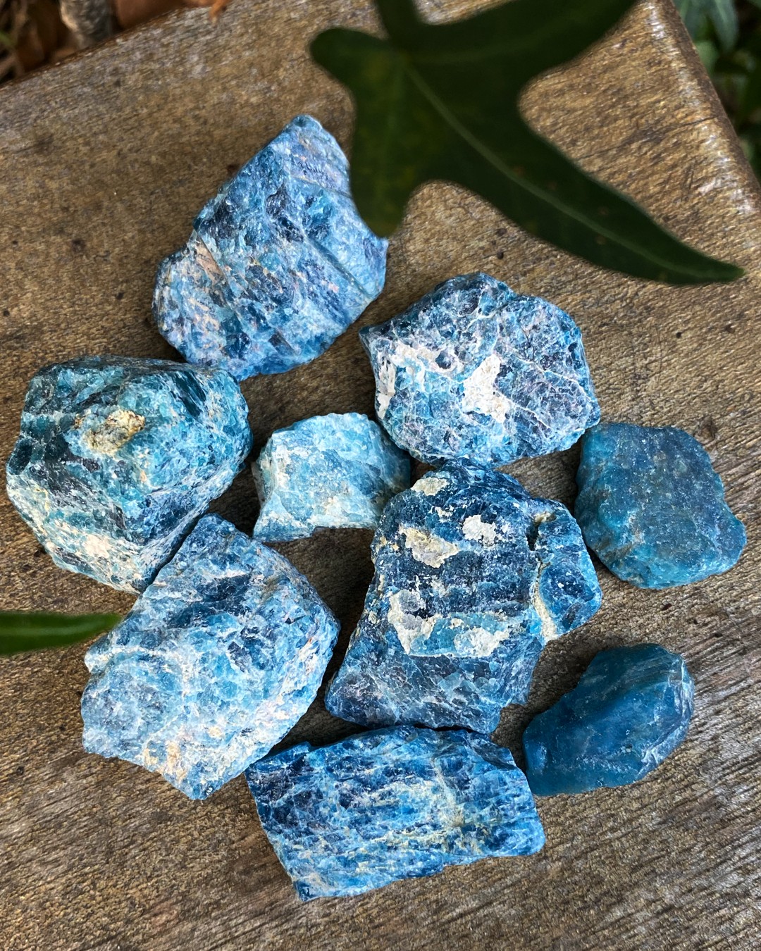 Natural Crystals: Blue Apatite Rough Chunks (Approx 3x3x2cm)