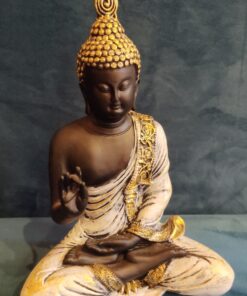 Statue: Blue Robe Sitting Buddha (Shuni Mudra)