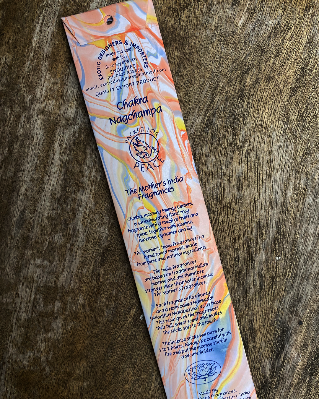 Incense Sticks: Mothers India Chakra Nagchampa - Image 2