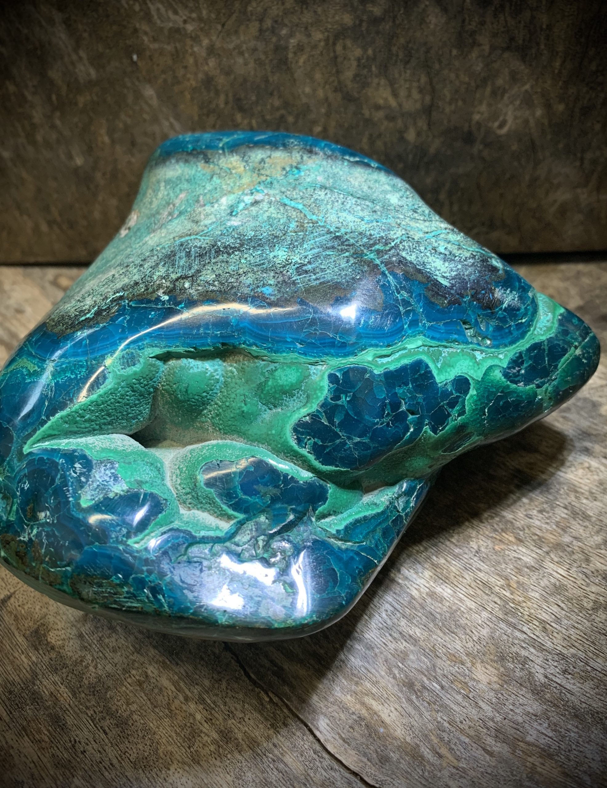 Natural Crystal: Polished Shattuckite (Approx 15x10x8cm)