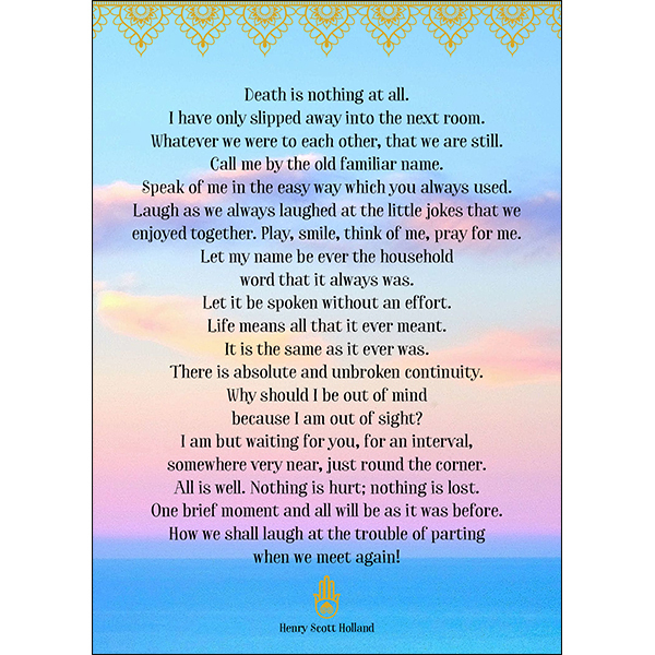 Greeting Card: Death is Nothing at All