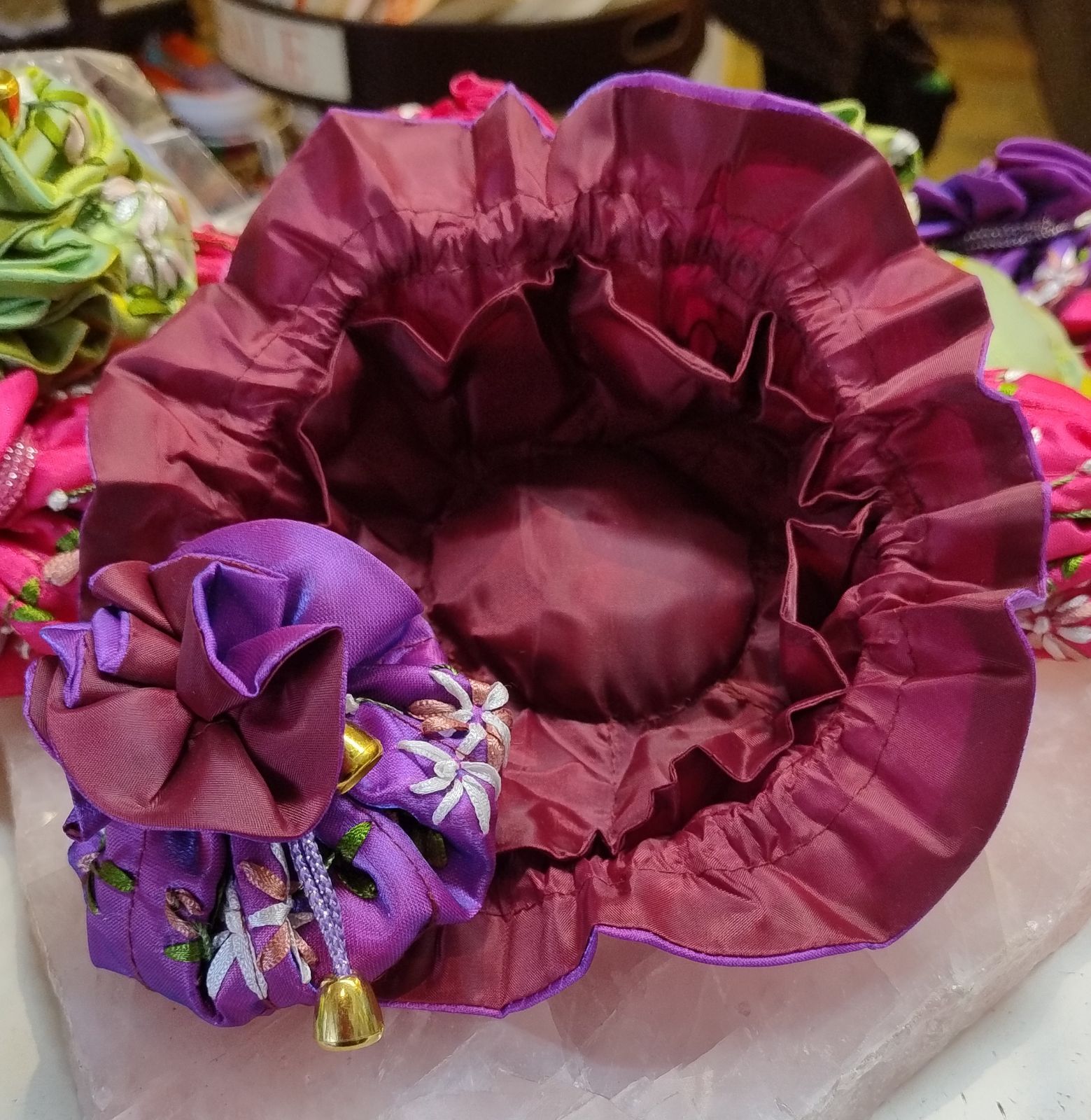 Silk Embroidered 8 Pocket Pouch - Image 2