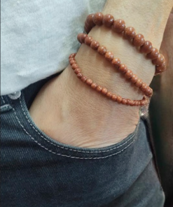 Stretch Bracelets: Goldstone 4mm, 6mm, & 8mm Round Beads