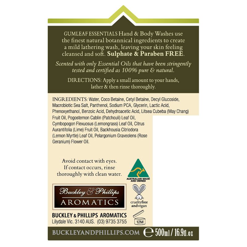 Gumleaf Essentials Hand & Body Wash: Indulgence - Image 3