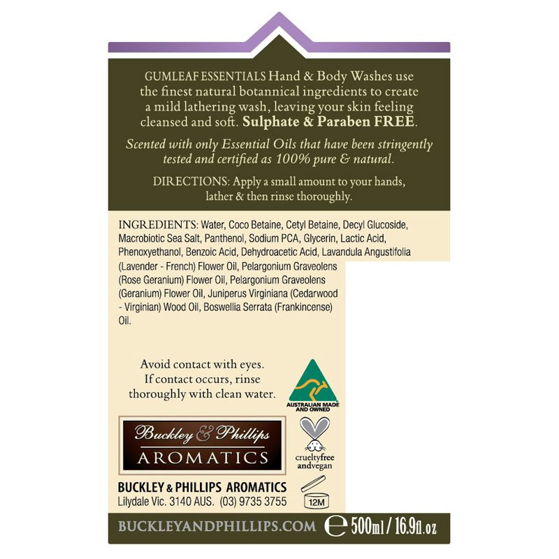 Gumleaf Essentials Hand & Body Wash: Relaxing - Image 3