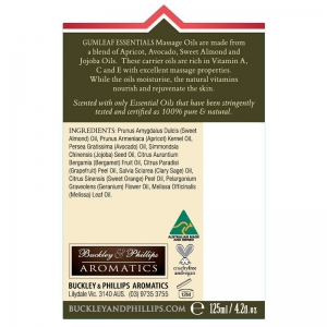 Gumleaf Essentials Massage Oil: Happiness 125ml - Image 3