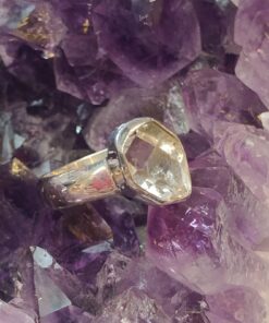 Alternative view of Herkimer Diamond Bezel Set Ring -  s10