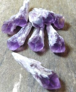 Natural Crystals: Amethyst Candle Quartz Points (Approx 8x2cm)