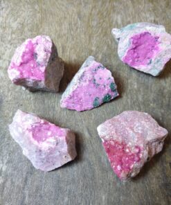 Natural Crystals: Cobaltain Calcite Clusters (Approx 4x4x3 cm)