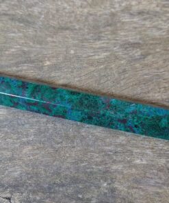 Alternative view of Natural Crystal: Cut & Polished Chrysocolla Wand (Approx 12x1.5cm)