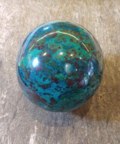 Natural Crystal: Cut & Polished Chrysocolla Sphere (Approx 11cm)