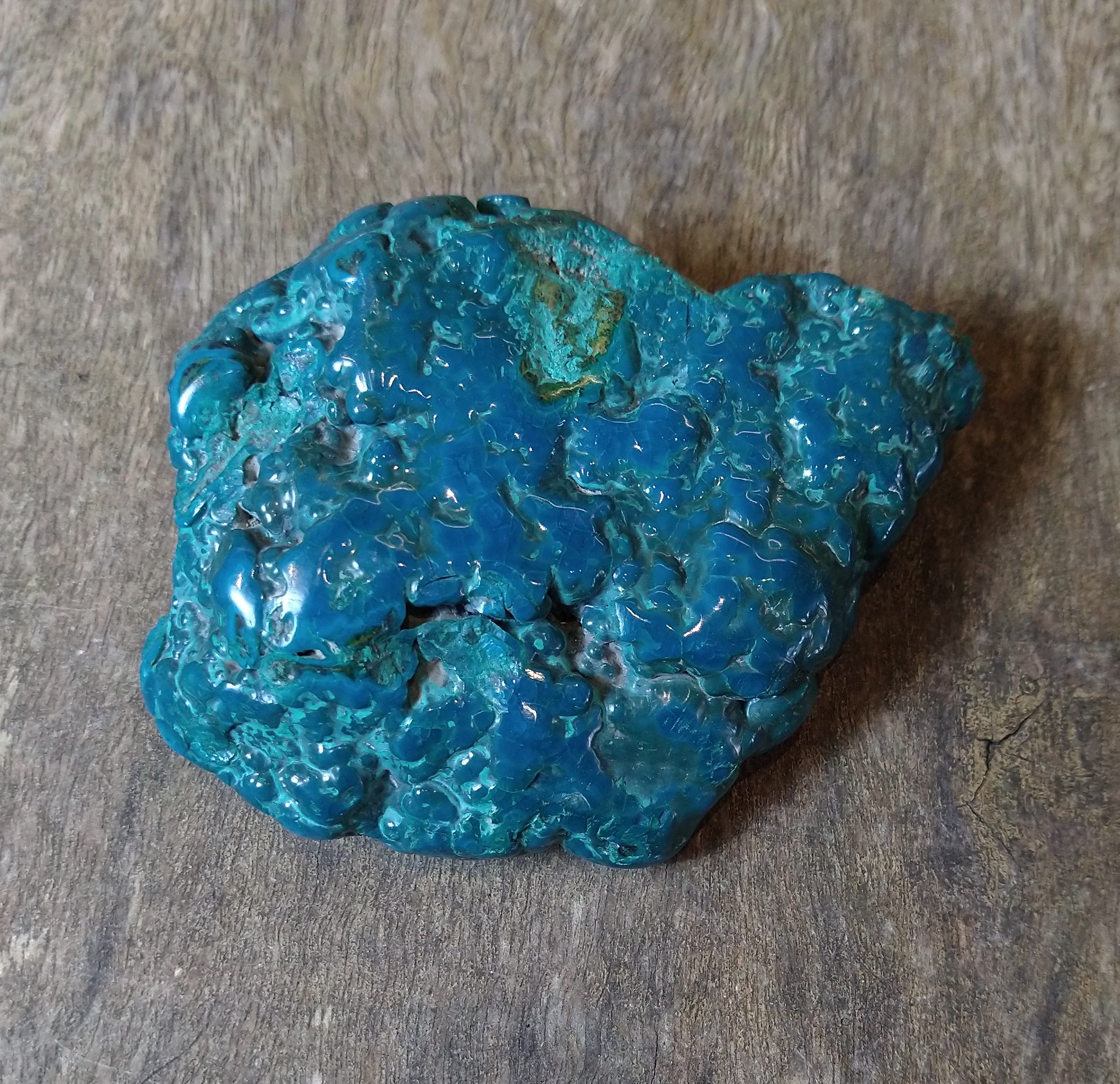 Natural Crystal: Cut & Polished Chrysocolla Free Form (Approx 12x10x4cm)