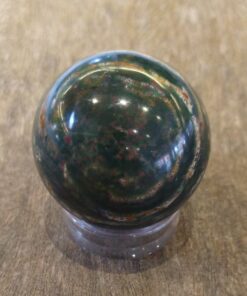 Natural Crystal: Cut & Polished Bloodstone Sphere (Approx 5cm)