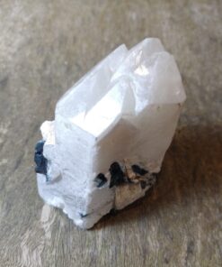Alternative view of Natural Crystals: Blue Tourmaline in Quartz (Approx 14x10x8cm)