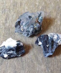 Rough Crystals: Blue Tourmaline in Quartz (Approx 4x3x2.5cm)