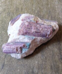 Alternative view of Natural Crystals: Blue & Pink Tourmaline in Quartz (Approx 12x10x4cm)