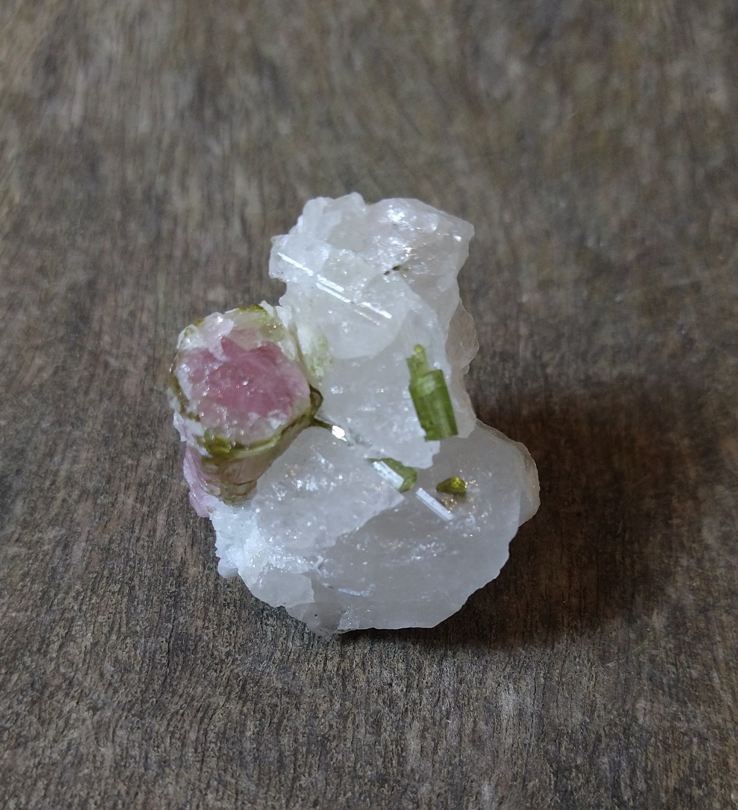 Rough Crystals: Watermelon Tourmaline in Quartz (Approx 4x3x2cm) - Image 2