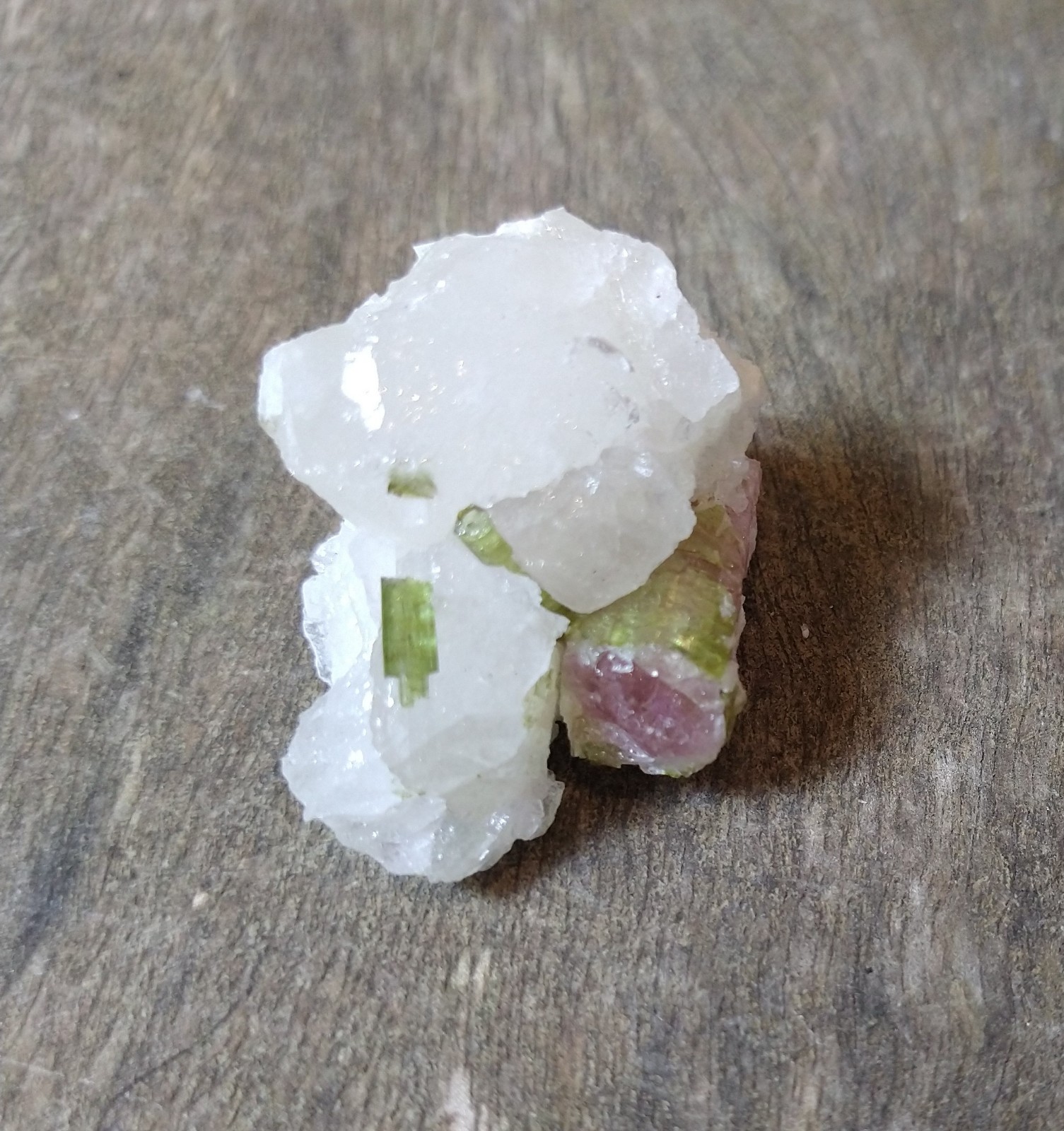Rough Crystals: Watermelon Tourmaline in Quartz (Approx 4x3x2cm) - Image 3